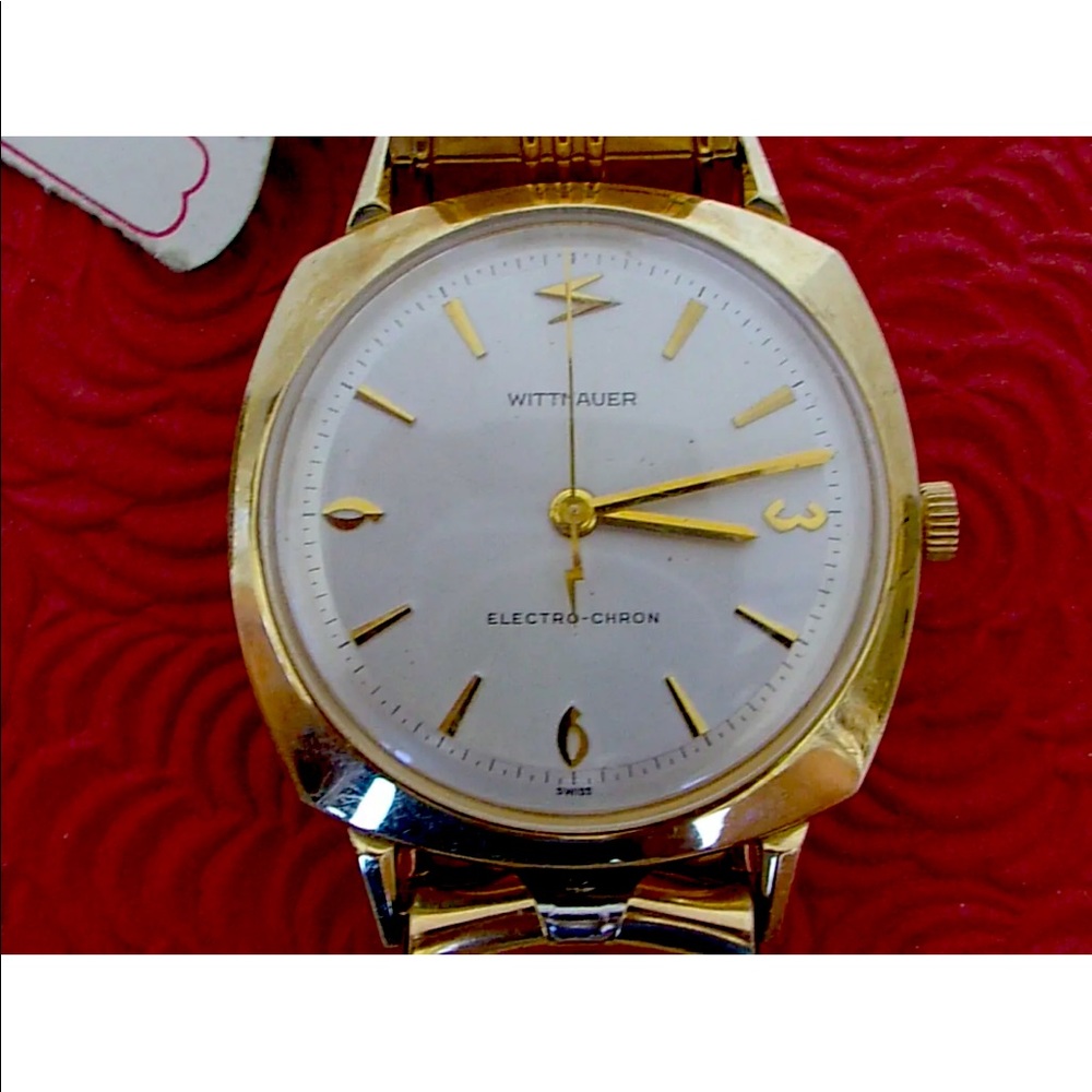 Wittnauer Longines Electro-Chron mens 10k gold filled watch.